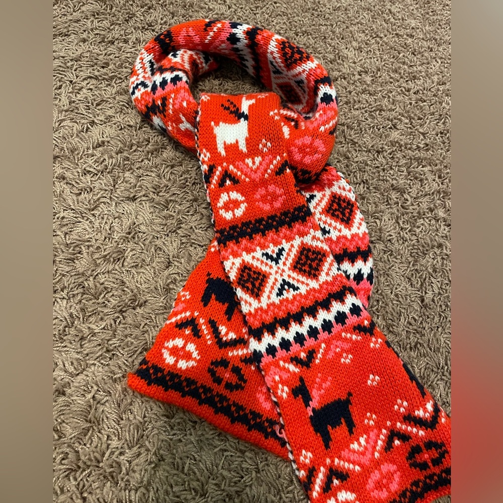 Llama Fair Isle Scarf